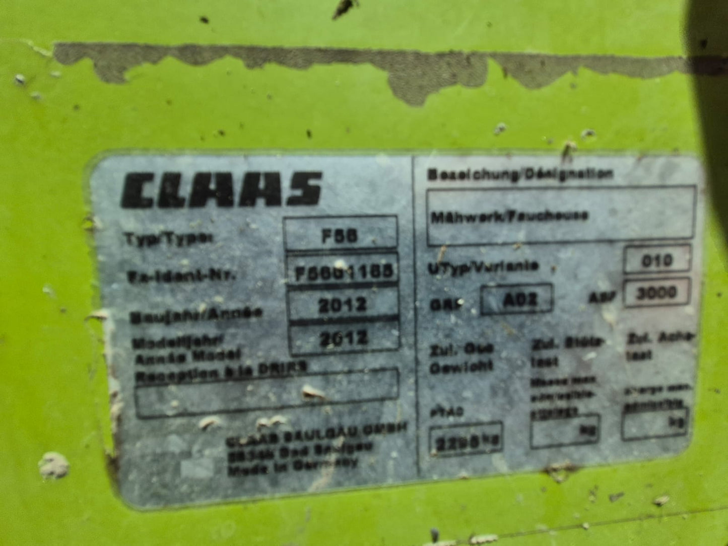 Used 8400 Disco Contour Claas Mower