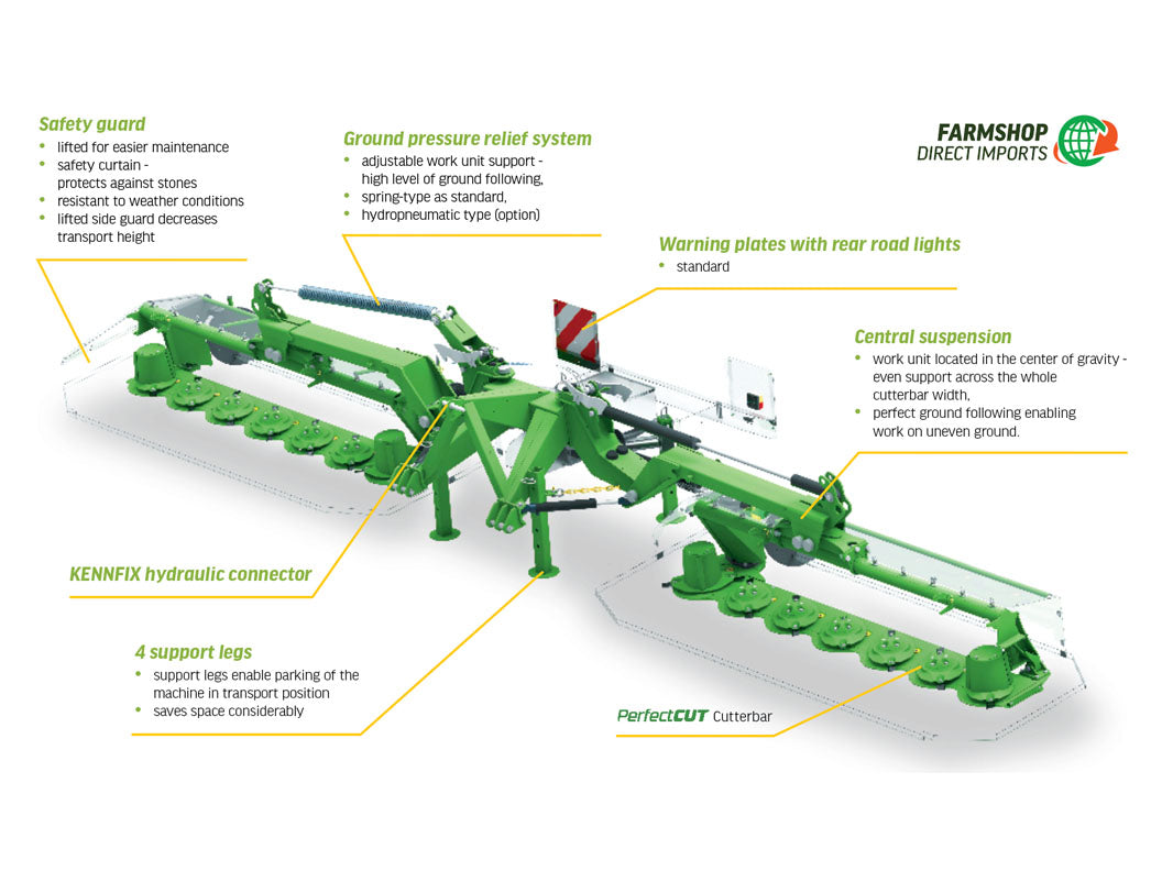 SaMASZ KDD861SH 8.6m Double rear mower w/Conditioners